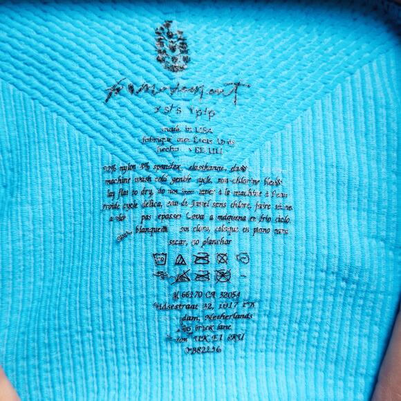 Free People Movement Shorts XS Dopamine Dressing Turquoise Ribbed Lounge Active - Picture 3 of 4